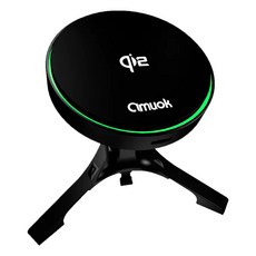 amuok 艾默克 QI2極速磁吸無線充車載支架 15W無線充電 1.4KG強力吸盤, AK-M01, 黑色