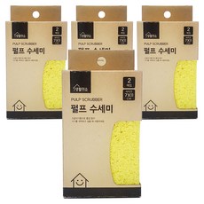 생활미소 펄프 수세미, 2개, 4개