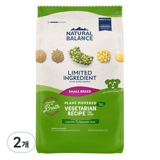 내추럴발란스 강아지 LI 야채 레시피 브로스 코팅 기능성 사료, 피부/피모, 2.4kg, 2개