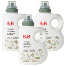 비앤비 라즈베리 식초 담은 무향 비건 섬유 유아 세제 용기형, 1.5L, 3개