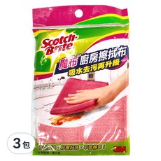 3M Scotch-Brite 百利 魔布廚房擦拭布, 3包