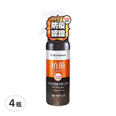 台塑生醫 Dr's Formula 抗菌防護噴霧, 255g, 4瓶