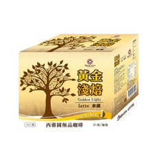 BARISTA COFFEE 西雅圖 黃金淺焙拿鐵, 口感滑順, 21克/每包, 15入裝, 21g, 15入, 1盒