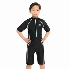 zetessport 男童款短袖5分連身泳衣 1562