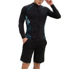 一家人的泳衣 成人男兩件組(外套, 泳褲), 3XL, 黑色