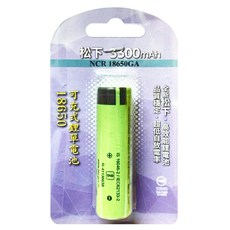 Panasonic 18650GA 可充式鋰單電池, 3300mAh, 低自放電率, 1個