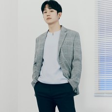 마인드브릿지 쿨 린넨폴리스판글렌체크자켓 MUJK3110