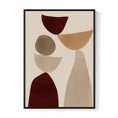 Boluo 菠蘿選畫所 幾何 平凡III 掛畫, 40 x 30cm, 黑框