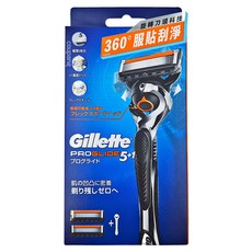 Gillette 吉列 Proglide 無感系列 刮鬍刀組, 旋轉刀頭科技 360°服貼刮淨, 刀架 1支 + 刀頭 2個, 1盒