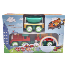 kidmate 孩子王 樂樂吸磁載運火車, 磁力積木玩具, 1盒