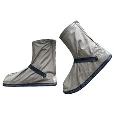 蘿林嚴選 高筒防水雨鞋套 鞋底加厚防滲水 雨具 防滑鞋套 350g, XXL, 咖啡色