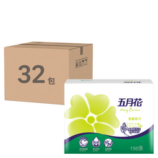 五月花 摺疊紙巾 擦手紙, 150張, 32包