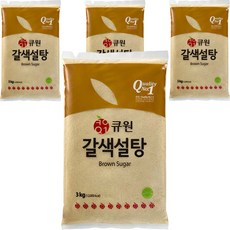 큐원 갈색설탕, 3kg, 4개