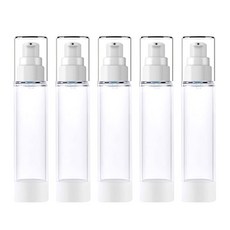 咪咪購物 真空乳液分裝瓶50ml, 5入 | 旅行分裝瓶 按壓分裝瓶 真空瓶, 1組
