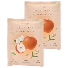 BODY GOALS 高酵輕孅水果茶 蘋果紅茶, 含26種水果酵素, 100億專利益生菌, 膳食纖維, 24g, 2包