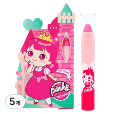 핑크공주 핑키 어린이 립 크레용 2.5g, 02 큐티핑크, 5개