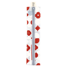 in Blooom 印花樂 拉鏈餐具袋 含餐具, 玻璃海棠12號/春梅紅, 1個