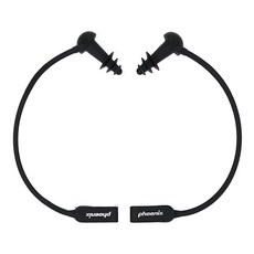 피닉스 분실방지 실리콘 코드 수영 귀마개 PNE-200, 블랙, 1개 BLACK, 1개