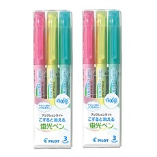PILOT 百樂 Light Flower Pen 3套, 2組, 淺粉色+淺黃色+淺綠色