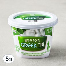 풀무원다논 그릭 달지않은 플레인 요거트, 5개, 400g