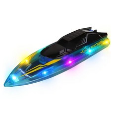 주몬 무선 조종 LED 라이트 고속 RC보트 918, 그린블랙, 1개