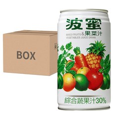 波蜜 果菜汁 350ml x 24罐 - 綜合蔬果汁，健康飲品，隨時補充蔬果營養