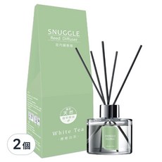 Snuggle 熊寶貝 香氛室內擴香, 蘊含天然植萃精油, 白茶, 療癒白茶, 100ml, 2瓶