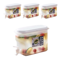 食品級3L大容量冰箱冷水壺, 食品級材質，冷熱皆宜，節省空間, 3L, 4個