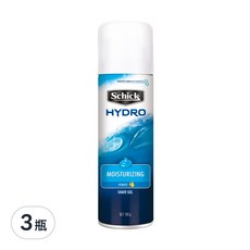Schick 舒適牌 水次元刮鬍露 保濕型, 含維生素E和Pro B5, 198g, 3瓶