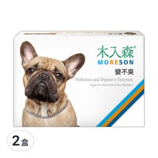MORESON 木入森 犬寶變不臭 益生菌, 幫助腸道蠕動, 使排便穩定正常, 60億益生菌, 維持消化機能, 腸道健康/乳酸菌, 15包, 2盒