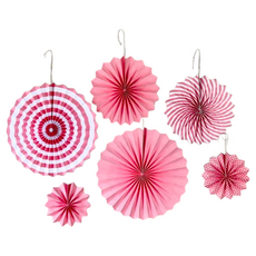 紙扇花 Set, 20cm*2, 30cm*2, 40cm*2, 粉紅色, 1組
