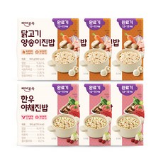 베이비본죽 실온 이유식 완료기 한우야채진밥 180g x 3p + 닭고기양송이진밥 180g x 3p, 1세트