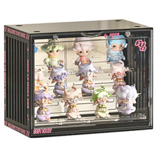 Mega POP潮玩壓克力公仔展示盒，黑粉色，30x23.5x17公分, 1個