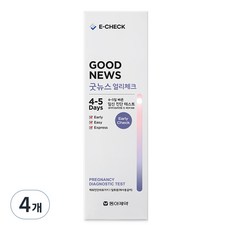 이체크 굿뉴스 얼리체크 임신진단 테스트기, 4개입, 4개