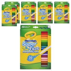 Crayola 繪兒樂 可水洗細桿彩色筆 3歲以上 6盒, 20色