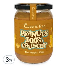 퀸즈트리 피넛버터 크런치, 3개, 500g