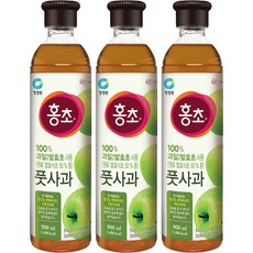 대상 청정원 홍초 풋사과, 900ml, 3개