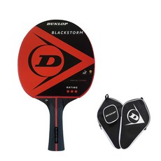 던롭 블랙스톰 탁구라켓 + 배트 탁구라켓 커버 세트, Dunlop BLAKCSTORM(라켓)