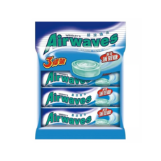 Airwaves 超涼無糖薄荷糖 3條裝, 90g, 1袋