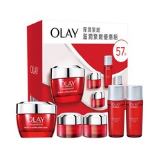 OLAY 歐蕾 滋潤緊緻優惠組 護膚霜50g + 護膚霜14g x 2 + 精華水18ml x 2, 1組