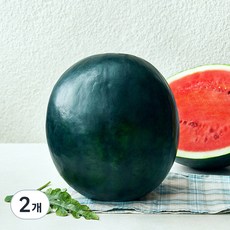 흑미 11brix 수박, 7kg미만, 2개