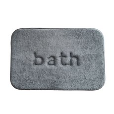 Mother's HOME 浴室腳踏墊 bath, 60 x 40 x 1.5cm, 灰色