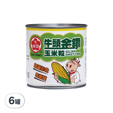 牛頭牌 金鑽玉米粒 340公克 顆粒飽滿 脆甜多汁, 340g, 6罐