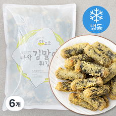 맘으로 바삭 김말이 튀김 통 (냉동), 1.5kg, 6개
