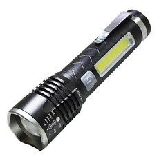 White Laser LED 충전식 줌 서치 라이트 손전등 후레쉬 P20, 혼합색상, 1개