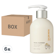 SON REVE 兒童洗面乳, 溫和保濕, 200ml, 6瓶