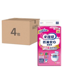 Lifree 來復易 防漏安心復健褲 XL號, 12片裝/4包入, 全面透氣背層, XL, 12片, 4包