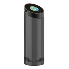Omcare 便攜式智能數顯空氣淨化器 附靜電吸附濾網 擴香石 車用/家用, OA002, 黑色, 1個