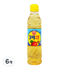 오뚜기 3배 사과식초, 500ml, 6개