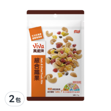 ViVa 萬歲牌 綜合纖果 Nuts & Dried Fruits Mix, 堅果香脆原味 果乾的嚼勁滋味, 115g, 2包